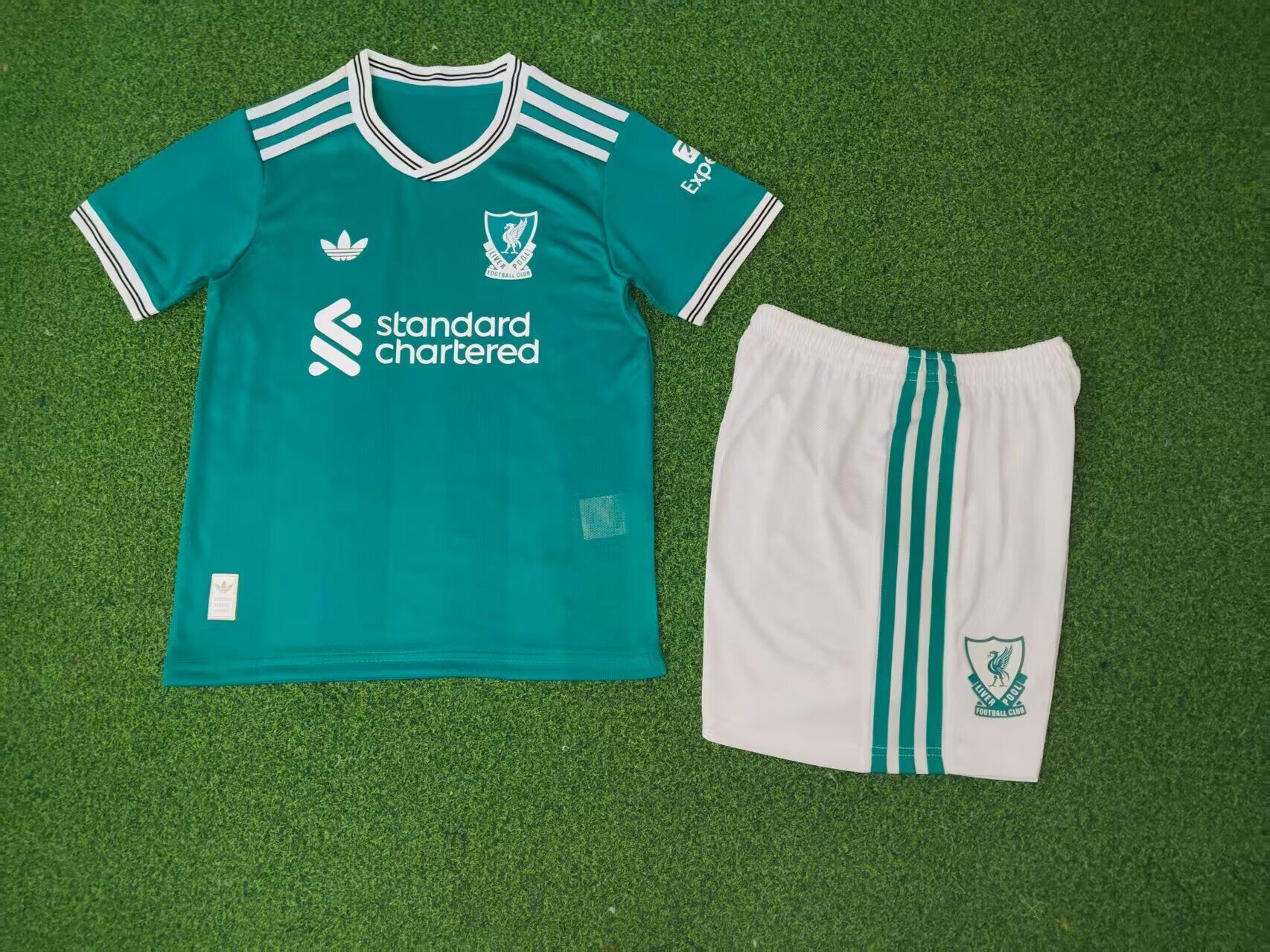 Kids-Liverpool 25/26 Third Green Soccer Jersey(Player)
